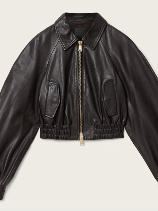 All Saints Jackets & Blazers - ALLSAINTS CROPPED SHEEP LEATHER JACKET